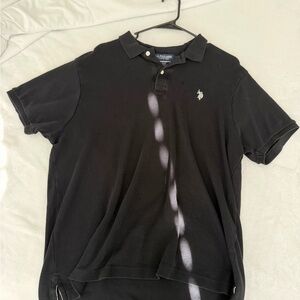 U.S. Polo Assn. Black Short-Sleeve Polo with Embroidered Logo